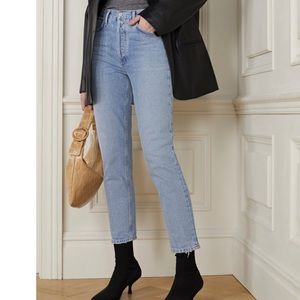 AGOLDE
Fen high-rise straight-leg organic jeans Size 27